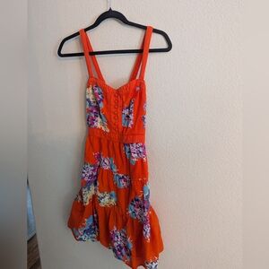 American Eagle Outfitters Orange and Multicolor Dress